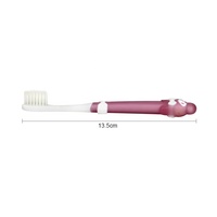 Brosse à dents pour enfants avec motif de dessin animé mignon, manche en caoutchouc, poils doux, brosse à dents pour enfants