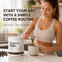 Café bien-être en marque blanche, mélange botanique, 10g par portion, goût doux, café en poudre fonctionnel quotidien