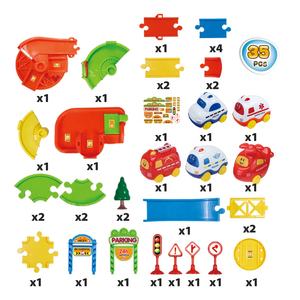 <span class=keywords><strong>My</strong></span> First - Parking <span class=keywords><strong>Garage</strong></span> Assembler Toy <span class=keywords><strong>Car</strong></span> Track Set avec 4 voitures à roue libre Hélicoptère Pretend Play Parking Lot Fun - Product Image 5