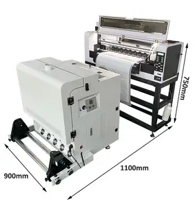 OKAI 2023 New inkjet printers A1 24 inch double head print fabric printer dtf printer with powder shaker machine