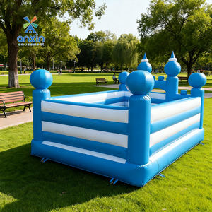 قلعة نطاطة قابلة للنفخ صغيرة زرقاء للاستخدام الخارجي بسعر المصنع، منزل قفز تجاري مصنوع من البي في سي سماكة 0.55 ملم للتأجير في الفعاليات - Product Image 4