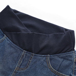 Pantaloni <span class=keywords><strong>premaman</strong></span> traspiranti in morbido denim <span class=keywords><strong>pantaloncini</strong></span> a vita bassa con supporto per il ventre - Product Image 2