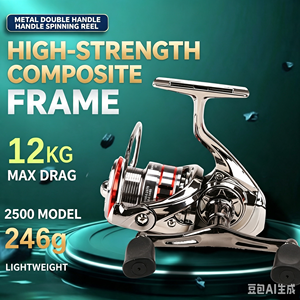 Full Metal Spinning Reel Zero <b>Gap</b> Long Cast Fishing Reel Double Handle for Lure Fishing Sliding Float Sea Fishing and Rock Fishi - Product Image 2