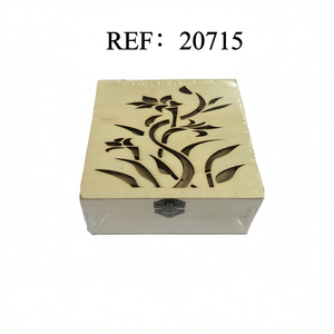 Wooden Box Three Piece Set With Floral Carving Design Storage Container For Home Decoration 1 Pcs - Product Image 3