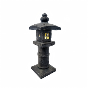 Lanterne <span class=keywords><strong>japonaise</strong></span> haute en résine, éclairage <span class=keywords><strong>solaire</strong></span> de jardin, <span class=keywords><strong>fontaine</strong></span> d'eau extérieure, décoration de patio zen - Product Image 1