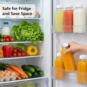 Botellas de Vidrio para Jugos con Doble Escala, Botellas de Vidrio Reutilizables para Jugos, Smoothies, Kombucha - Botella de Agua para Refrigerador o Gimnasio - Product Image 3