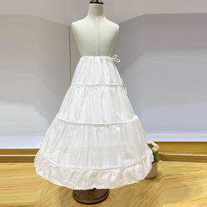 <span class=keywords><strong>Jupon</strong></span> de mariage pour filles MQATZ, <span class=keywords><strong>blanc</strong></span>, 3 cerceaux, crinoline avec technique de volants - Product Image 1