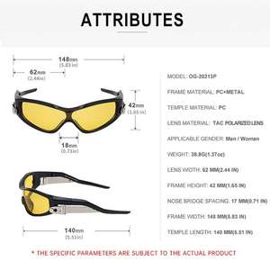 Gafas de Sol Polarizadas Deportivas UV400 para Mujer, Estilo Punk Y2K, con Lentes de Una Pieza a Prueba de Viento, de Lujo, 2025 - Product Image 5