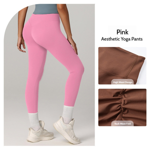 Leggings Deportivos de Yoga para Mujer, Cintura Alta, Sólidos, Ecológicos, Transpirables, de Secado Rápido y Resistentes a las Arrugas, para Gimnasio, Pilates y Fitness - Product Image 5