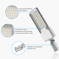 Lampadaires LED pour États-Unis, UE, Canada, Garantie 5 Ans, 180lm/w, ETL IP67, 50W, 100W, 150W, 200W, Lampadaires LED Extérieurs