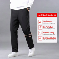 Pantalon d'hiver pour homme, 80% duvet de canard blanc, pantalon chaud noir coupe-vent, pantalon rembourré décontracté avec poches zippées