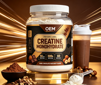 Créatine Monohydrate en Poudre OEM 300g Haute Pureté Supplément Adulte Croissance Musculaire Énergie Endurance Soutien Immunitaire Sans Arôme Facile à Préparer