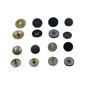 Nhà sản xuất nút kim loại mạ đen bạc vàng đồng thau hợp kim kẽm, nút bấm cài áo khoác quần áo - Product Image 1