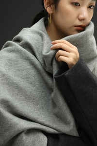 100% Pure <strong>Wool</strong> Scarf Women's Winter Long Thickened and Versatile Solid Color Large <strong>Shawl</strong> Warm Student Scarf - Product Image 6