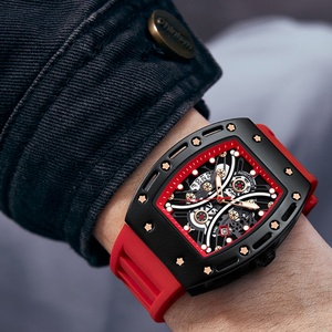 Reloj นาฬิกาควอทซ์ผู้ชายลำลองสายซิลิโคนหน้าปัดสี่เหลี่ยมลายโฟกัสขนาดเล็ก MF 0420g - Product Image 5