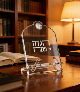 Espositore per Libri in Acrilico su Misura - Mensola Personalizzabile con Testo in Ebraico per Uso Religioso o Domestico - Product Image 3