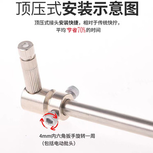 Connecteur rapide pour tuyau en acier inoxydable, type à vis 9,52 mm, pour raccord de tuyau d'irrigation de jardin, installation facile - Product Image 3