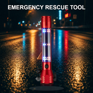 Herramienta de Escape de Emergencia, Martillo de Seguridad para Romper Ventanas con Linterna LED y Cortador de Cinturón de Seguridad - Product Image 2