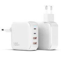 Chargeur électrique certifié CE FCC ETL 100W avec plusieurs ports de charge, double USB-A/double USB-C PD, OTP pour téléphone portable/ordinateur portable