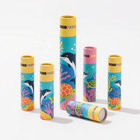 Tube en carton long et large A2 A3 A4 A5 pour l'emballage d'affiches, l'envoi postal, personnalisé, laminé, noir, kraft
