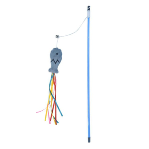 Catnip Fish Exercise Fishing Pole <b>Cat</b> <b>Toy</b> <b>Interactive</b> Pets Stick Fish Feathers Teaser <b>Cats</b> Stick <b>Toys</b> - Product Image 5