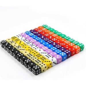 Dés de jeu 16mm 6-sided White Dot Rounded Corners Colorful Entertainment Dice Table Game bar Game Dice Wholesale - Product Image 4