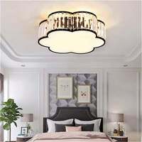 Plafonnier moderne en forme de fleur pour salon, chambre, cuisine, avec couvercle en acrylique cristal doré, élégant éclairage LED