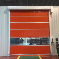 Portes à enroulement à grande vitesse à isolation rapide automatique à économie d'énergie avec brosse à double rangée Porte à enroulement rapide pour salle blanche