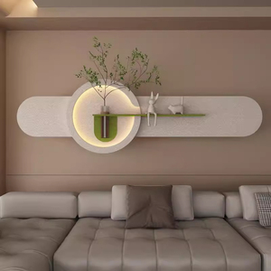 Décoration de salon moderne, vase à plantes aquatiques vertes, <span class=keywords><strong>peinture</strong></span> à la sable 3D, nature morte, <span class=keywords><strong>peinture</strong></span> à LED, art mural, applique murale - Product Image 5