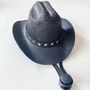 Ajustable divertido patrón sólido al aire libre verano mascota <span class=keywords><strong>perro</strong></span> gato Accesorios Sombrero de vaquero inspirado sombreros - Product Image 3