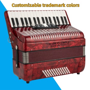 Acordeón Diatónico <span class=keywords><strong>de</strong></span> Madera <span class=keywords><strong>de</strong></span> 60 Bajos con Teclado, Venta Directa <span class=keywords><strong>de</strong></span> Fábrica, en Varios Colores - Product Image 3