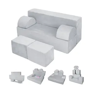 Modular Kids Sofa Furniture Upgraded Play Couch Foam 6PCS Toddler Couch Sofa For Kids Child