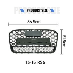 Grille avant RS6 de haute qualité en gros pour Audi A6 2013-2015, calandre Audi A6 avec <span class=keywords><strong>Quattro</strong></span> - Product Image 6
