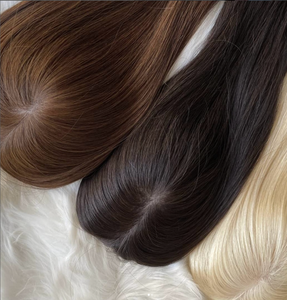 Rare Topper en Soie Naturelle Colorée Fait Main, 100% <span class=keywords><strong>Cheveux</strong></span> Humains pour une Couverture Capillaire Parfaite - Product Image 6