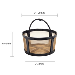 <span class=keywords><strong>Carafe</strong></span> <span class=keywords><strong>filtrante</strong></span> réutilisable à café moulu en maille dorée pour les brasseurs Keurig K-Duo Essentials et K Duo - Product Image 2
