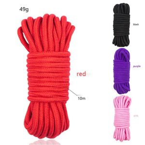 Cuerda de algodón de 10m para adultos, juegos de Bondage BDSM femeninos, juguetes <span class=keywords><strong>sexuales</strong></span> para juegos de rol <span class=keywords><strong>sexuales</strong></span>, cuerda de encuadernación para parejas - Product Image 3