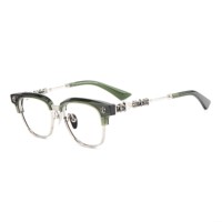 Lunettes de vue de luxe pour femmes, demi-montures noires et dorées, écaille de tortue, transparentes vertes, pour presbytie multifocale