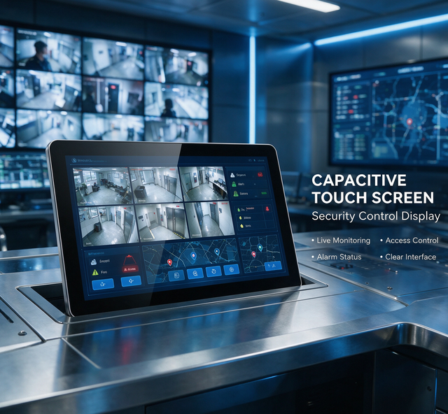 Industrial Grade 10.1 Inch Capacitive Touch Screen LCD with IIC/USB Interface for Security Control Display