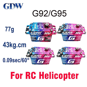 Kit Servo Brushless GDW G92 G95 Combo, Servo HV Entièrement Métallique pour Hélicoptère RC de Course 550/600/700, Plateau de Direction et Verrouillage de Queue - Product Image 1