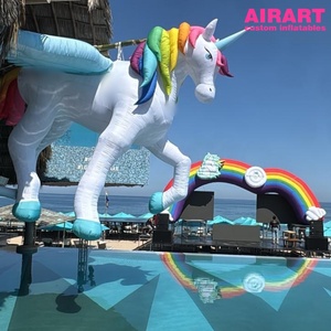 Mascotte Gonfiabile a Forma di Cavallo per Feste Estive in Spiaggia, Decorazione per Festival Musicali e Case in Paglia - Product Image 3