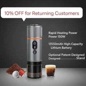 <span class=keywords><strong>Cafetera</strong></span> Espresso Portátil de Aluminio con Calentamiento Automático, Máquina Eléctrica Inalámbrica para Camping, Viajes en Auto y Uso en Hoteles - Product Image 3