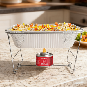 Latas de frotamiento de combustible de mecha Mei Yu de 6 horas DEG Material plato de frotamiento y juego de buffet para hoteles restaurantes barbacoas y acampar al aire libre - Product Image 6