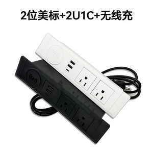 ปลั๊กไฟตั้งโต๊ะพร้อมพอร์ต USB 2 ช่องเสียบ AC 2 ช่องพอร์ต USB-A 1 ช่องพอร์ต USB-C ปลั๊กพ่วงแบบตั้งโต๊ะ สายดินมาตรฐาน 120 โวลต์ วัสดุพลาสติก - Product Image 4