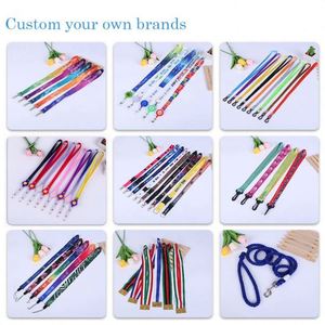 <b>Custom</b> Logo Dye Sublimation Polyester <b>Keychain</b> Lanyard Wholesale Neck Lanyard Strap - Product Image 3