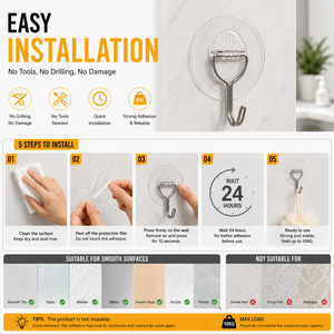 Ganchos de Pared de Plástico con Capacidad de Carga de 20 kg, Autoadhesivos, de Doble Nivel, para <span class=keywords><strong>Baño</strong></span> y Garaje, Organización Multifuncional para el Hogar - Product Image 4