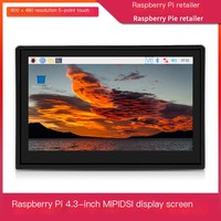 Layar Tampilan MIPI DSI Tipe B Generasi ke-4 Raspberry Pi, Layar Sentuh Kapasitif 4,3 inci Raspberry Pi 4B
