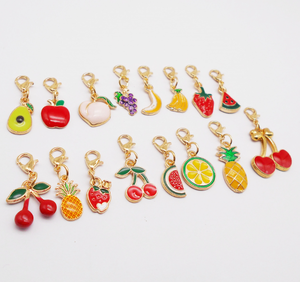 Kendin Yap Emaye Meyve Şekilli Takılar Altın Kaplama Kolye Uçları Çanta Ayakkabı Süsleme Aksesuarları - Product Image 5