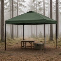 Tente pliante robuste 3x3 imperméable avec structure en acier et bâche en PVC pour exposition intérieure, plage et extérieur