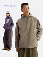 Veste à capuche réversible doublée en polaire légèrement décontractée pour femme, automne ; Manteau unisexe imperméable pour l'extérieur