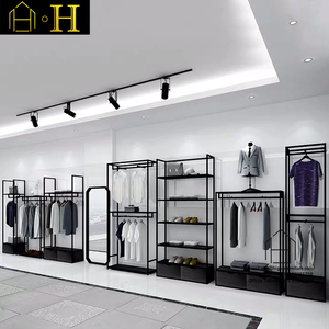 Thời Trang Kim Loại Cửa Hàng Quần Áo Trang Trí, Phong Cách Mới Hàng May Mặc Bán Lẻ Cửa Hàng Thiết Kế Hiển Thị Nội Thất Cửa Hàng Thiết Kế - Product Image 5